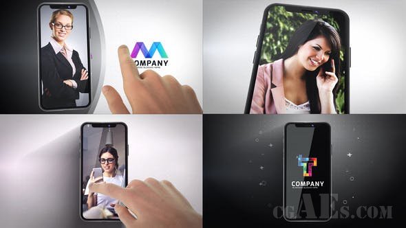 苹果X LOGO展示AE模板-VIDEOHIVE – PHONE X LOGO REVEALS 22747667