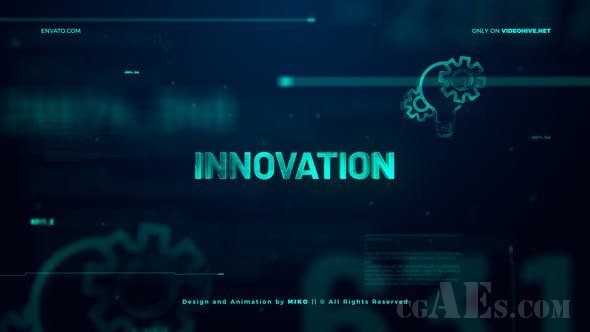 高科技LOGO展示AE模板-VIDEOHIVE – HIGH TECHNOLOGY LOGO OPENER – 24939966