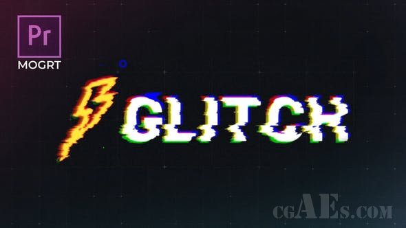 低像素LOGO展示PR模板-VIDEOHIVE – GLITCH LOGO PREMIERE PRO MOGRT 25745727