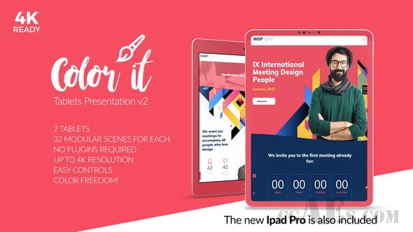 上色 平板电脑演示-VIDEOHIVE – COLOR IT – TABLET PRESENTATION 21871665