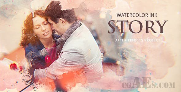 水彩墨水视频片头包装-VIDEOHIVE – WATERCOLOR INK STORY – 20375614