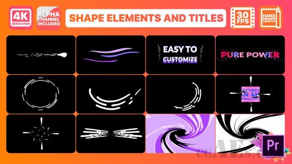 动态形状和标题-VIDEOHIVE – DYNAMIC SHAPES AND TITLES | PREMIERE PRO MOGRT 25844962