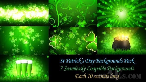 圣帕特里克的背景包-VIDEOHIVE – ST PATRICK’S BACKGROUNDS PACK 25294083