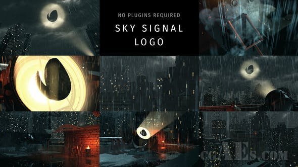 天空信号LOGO 包装-VIDEOHIVE – SKY SIGNAL LOGO II – 25848662