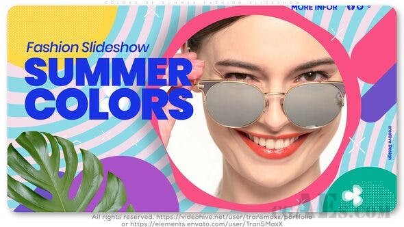 夏季时尚幻灯片-VIDEOHIVE – COLORS OF SUMMER FASHION SLIDESHOW – 25921832