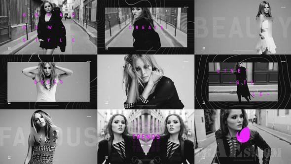 时尚短视频包装-VIDEOHIVE – SHORT MODERN FASHION PROMO OPENER – 25954236