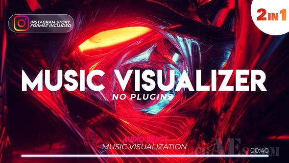 具有音频频谱的音乐可视化器隧道-VIDEOHIVE – MUSIC VISUALIZER TUNNEL WITH AUDIO SPECTRUM – 25505054