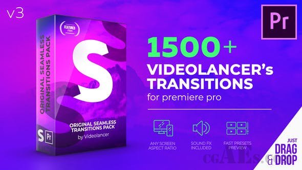 便捷的1500个转场效果-VIDEOHIVE – HANDY SEAMLESS TRANSITIONS V3 22125468