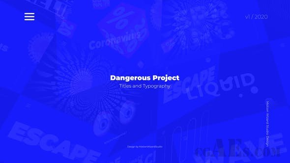 危险项目-标题和版式-VIDEOHIVE – DANGEROUS PROJECT – TITLES AND TYPOGRAPHY – 26040425