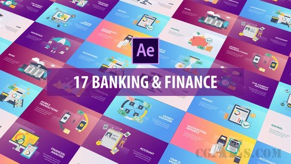银行与金融–平面动画-VIDEOHIVE – BANKING AND FINANCE – FLAT ANIMATION 26049572