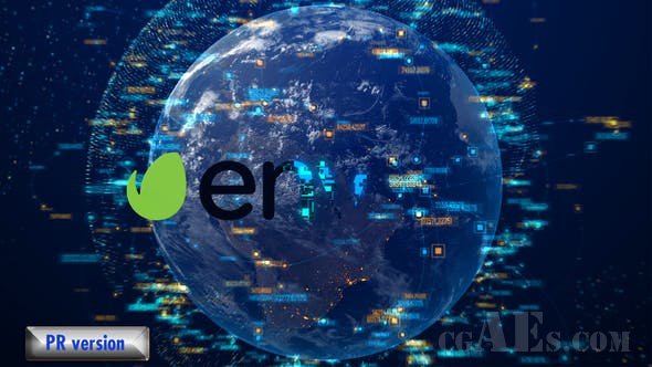 高科技世界连接LOGO显示（PR版）-VIDEOHIVE – HIGH TECH WORLD CONNECTION LOGO REVEAL(PR VERSION) 25804412