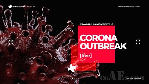 冠状病毒片头包装-VIDEOHIVE – CORONA VIRUS INTRO OPENER 26022080
