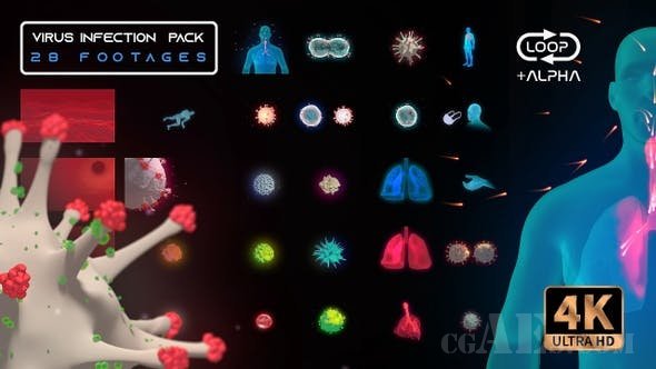 病毒感染医疗HUD身体包-VIDEOHIVE – VIRUS INFECTION MEDICAL HUD BODY PACK 25946269