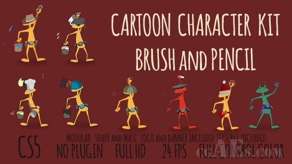 卡通人物工具箱-VIDEOHIVE – CARTOON CHARACTER KIT OPENER 18135261