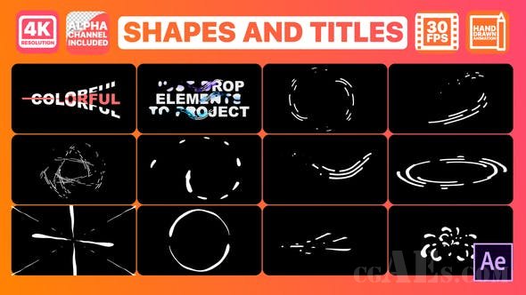 形状和标题特效-VIDEOHIVE – SHAPES AND TITLES | AFTER EFFECTS 26080826