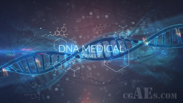 医疗DNA片头模板-VIDEOHIVE – DNA MEDICAL TRAILER – 21001924