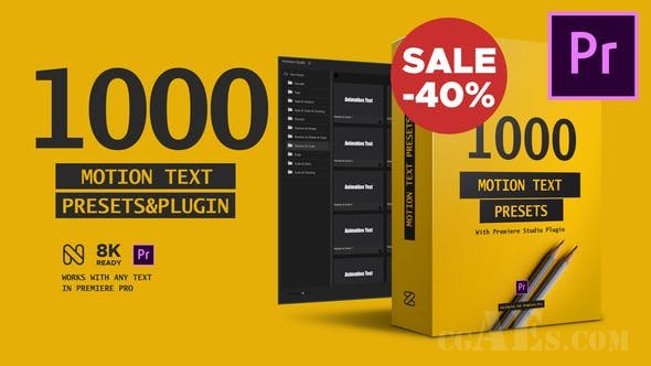 1000多个PR文本预设-VIDEOHIVE – TEXT PRESETS – PREMIERE STUDIO PLUGIN 23658204