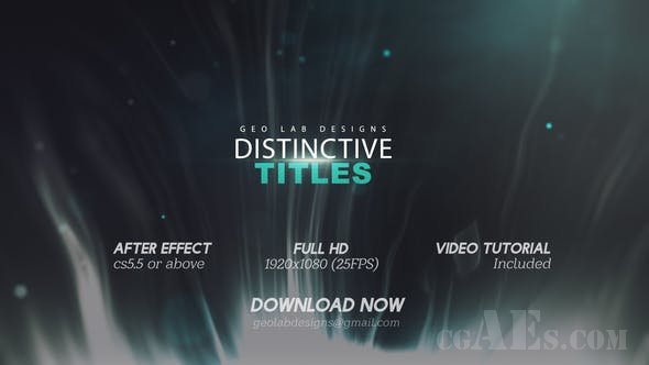 独特的标题L粒子灯标题L线波标题-VIDEOHIVE – DISTINCTIVE TITLES L PARTICLES LIGHTS TITLES L LINES WAVES TITLES – 26139940