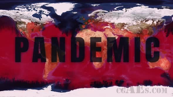 冠状病毒COVID-19世界分布图-VIDEOHIVE – WORLD MAP OF CORONA VIRUS COVID-19 26117154