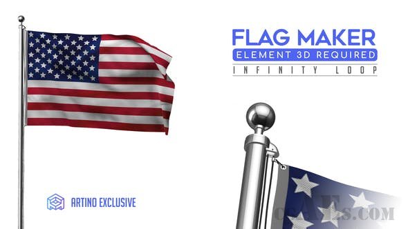 旗帜制作-VIDEOHIVE – FLAG MAKER 25588451
