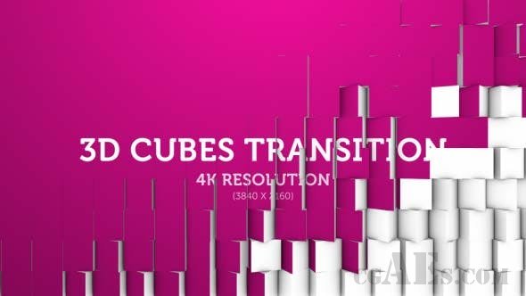 3D高清魔方转场视频-VIDEOHIVE – 3D CUBES TRANSITION 09 – 4K 18014316