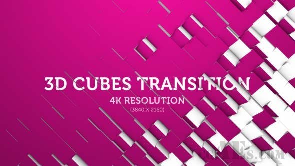 3D高清魔方转场视频-VIDEOHIVE – 3D CUBES TRANSITION 07 – 4K 18013679