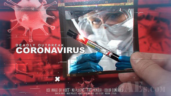 致命爆发冠状病毒片头包装-VIDEOHIVE – DEADLY OUTBREAK CORONAVIRUS – 26207936