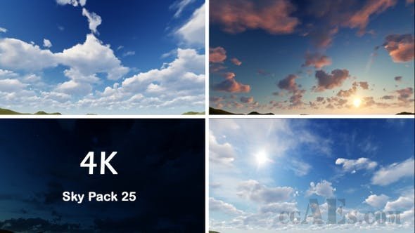 高清天空实拍-VIDEOHIVE – SKY PACK (25) 4K 23995465