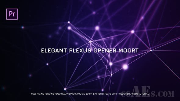 优雅的标题片头模板-VIDEOHIVE – ELEGANT PLEXUS OPENER MOGRT 22688168