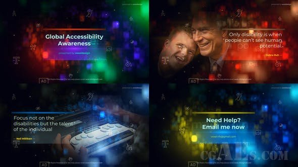 视频片头包装模板-VIDEOHIVE – GLOBAL ACCESSIBILITY AWARENESS OPENER – 26683623