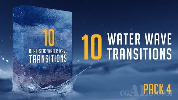 水波转场特效-VIDEOHIVE – WATER WAVE TRANSITIONS PACK 4 23049428