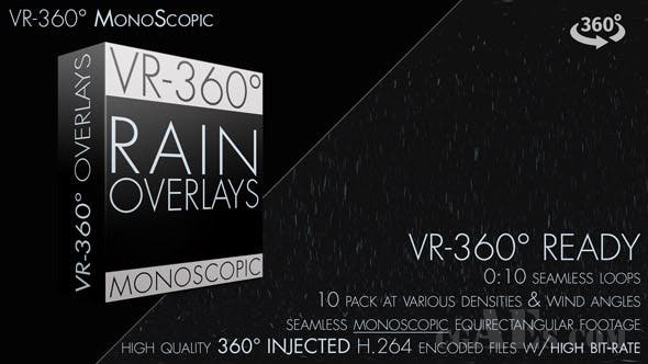 VR-360° 雨视频编辑器-VIDEOHIVE – RAIN OVERLAYS VR-360° EDITORS PACK (MONOSCOPIC) 18984603