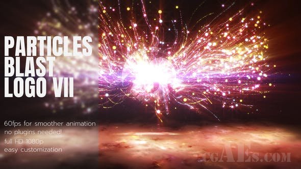 漂亮的粒子烟花LOGO展示-VIDEOHIVE – PARTICLES BLAST LOGO 2 – 26882523