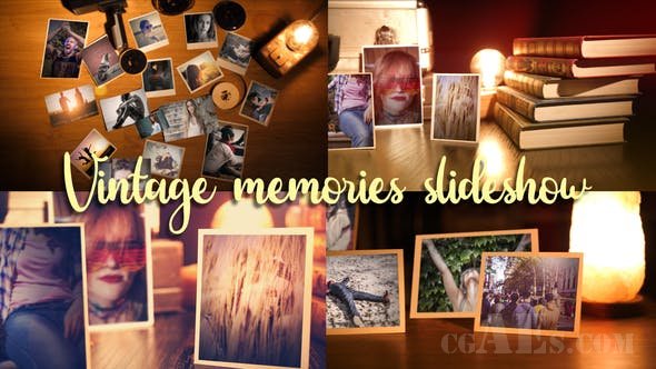 视频相册包装模板-VIDEOHIVE – VINTAGE MEMORIES PHOTO SLIDESHOW – 26512150