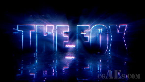 霓虹灯标题展示-VIDEOHIVE – NEON GLITCH LOGO REVEAL – 26820340