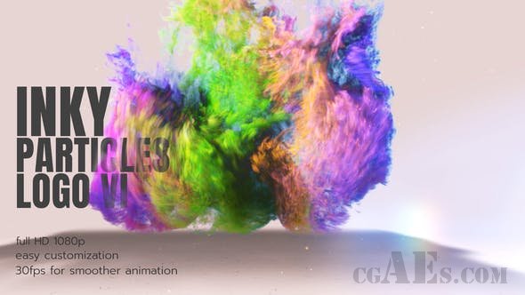 彩墨水中运动-VIDEOHIVE – INKY PARTICLES LOGO 26536890