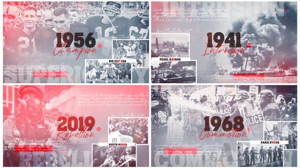 纪录片历史时间表-VIDEOHIVE – DOCUMENTARY HISTORY TIMELINE – 27037412