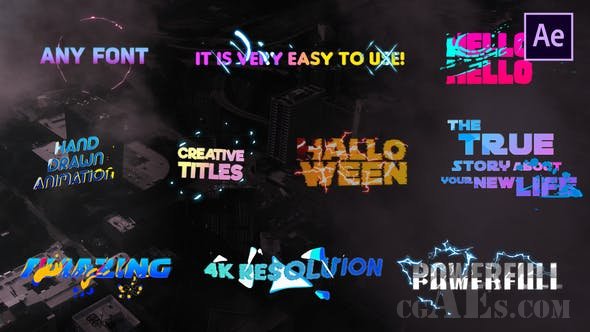 创意彩色标题-VIDEOHIVE – CREATIVE COLORFUL TITLES | AFTER EFFECTS – 27020559