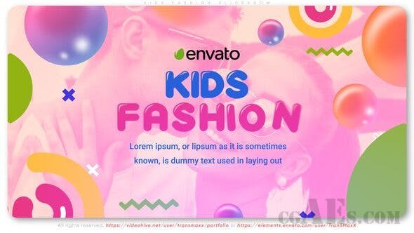 亲子视频包装模板-VIDEOHIVE – KIDS FASHION SLIDESHOW – 26999551