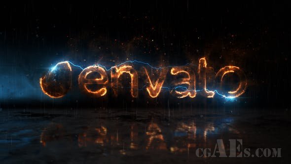 火和闪电LOGO-VIDEOHIVE – FIRE AND LIGHTNING LOGO – 21311397