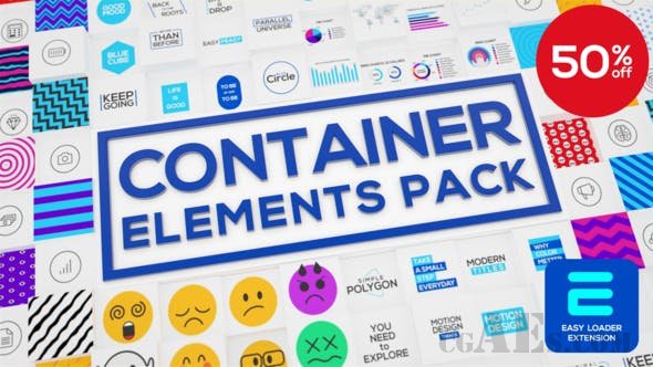 动画元素设计包-VIDEOHIVE – CONTAINER – ELEMENTS PACK – 26607592