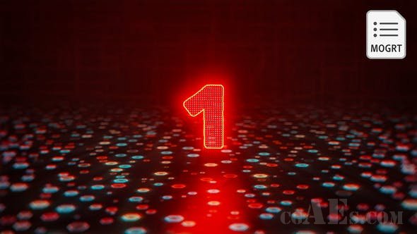 倒计时标题模板-VIDEOHIVE – GLITCH COUNTDOWN TITLE 27880369