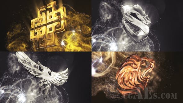 3D金属光泽LOGO包装-VIDEOHIVE – PARTICLE GLOSSY LOGO – 27053454