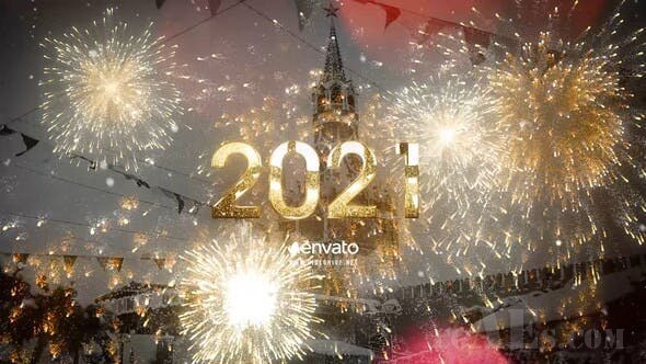 2021年新年倒计时模板-VIDEOHIVE – 2021 NEW YEAR GOLD COUNTDOWN 25062249