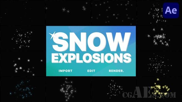 暴雪雪花特效- VIDEOHIVE SNOW EXPLOSIONS | AFTER EFFECTS 29521504