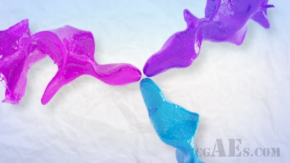 漂亮彩色流动液体汇聚LOGO展示-VIDEOHIVE COMBINING LIQUID LOGO REVEAL 21124770