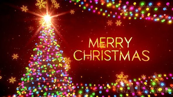 圣诞灯祝愿-VIDEOHIVE CHRISTMAS LIGHTS WISHES 29689594