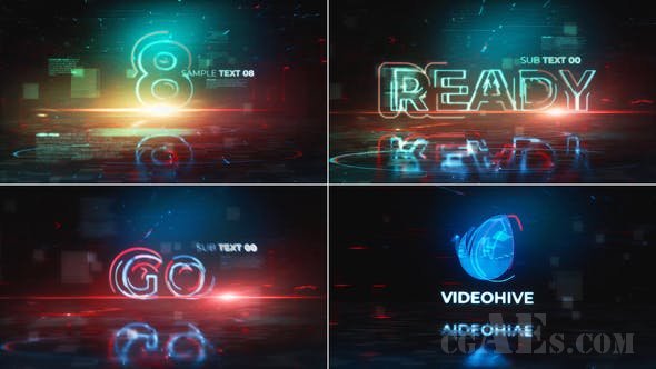 倒计时LOGO包装-VIDEOHIVE – COUNTDOWN LOGO REVEAL – 22238029