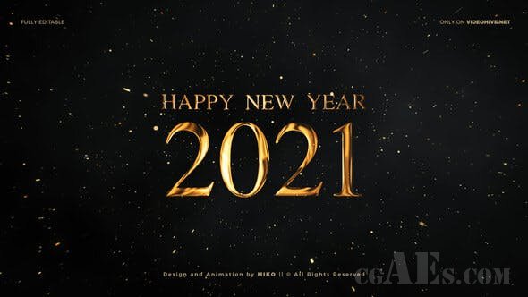 2021年新年倒计时模板-VIDEOHIVE – NEW YEAR COUNTDOWN 2021 29697270