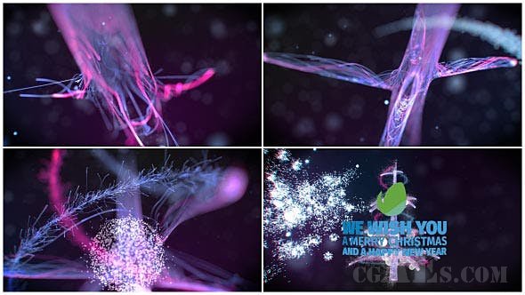 漂亮的粒子效果圣诞片头包装-VIDEOHIVE – CHRISTMAS PARTICLES 20989021